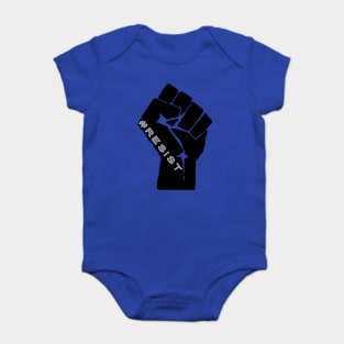 #RESIST in black fist Baby Bodysuit